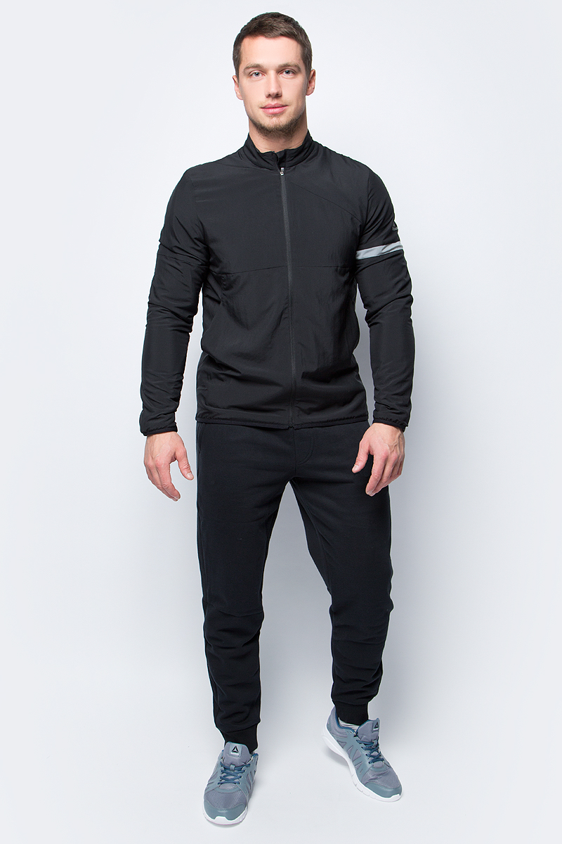 Ветровка мужская Reebok Run Flc Lnd Jkt, цвет: черный. CE6084. Размер M (48/50)CE6084 Ветровка мужская Reebok Run Flc Lnd Jkt, цвет: черный. CE6084. Размер M (48/50)CE6084Мужская ветровка Reebok, выполненная из 100% полиэстера, идеально сочетает в себе стиль и комфорт. Модель с длинными рукавами и воротником стойкой спереди имеет застежку молнию.