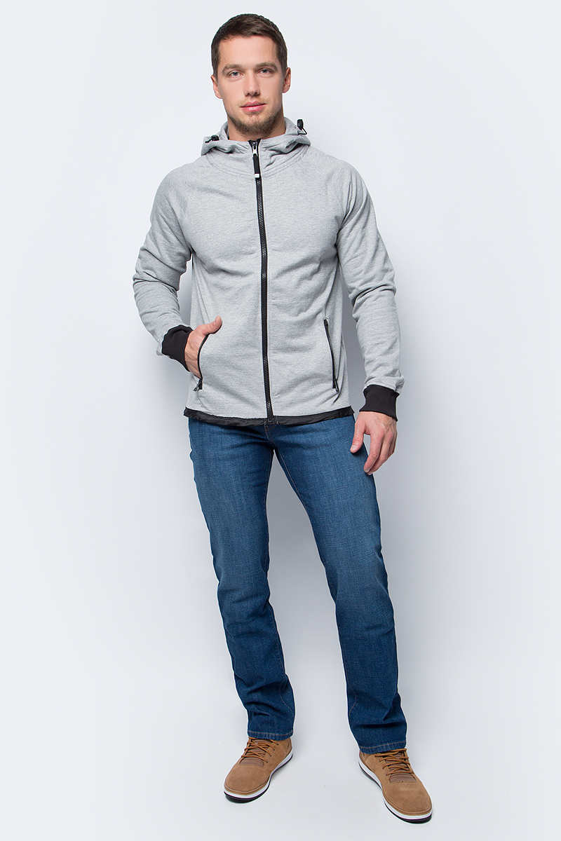 Толстовка мужская Sela, цвет: серый. Stc-413/006-7311. Размер S (46)Stc-413/006-7311 Толстовка мужская Sela, цвет: серый. Stc-413/006-7311. Размер S (46)Stc-413/006-7311Мужская толстовка от Sela выполнена из хлопкового трикотажа с добавлением вискозы. Модель с капюшоном и длинными рукавами-реглан застегивается на молнию, по бокам дополнена карманами.