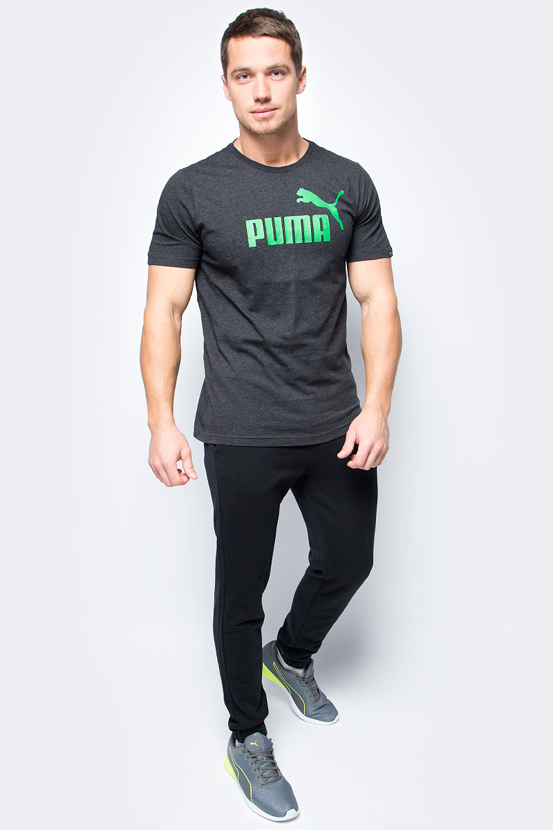 Футболка мужская Puma ESS No.1 Tee, цвет: антрацитовый. 83824137. Размер L (48/50)838241_37 Футболка мужская Puma ESS No.1 Tee, цвет: антрацитовый. 83824137. Размер L (48/50)838241_37Футболка ESS No.1 Tee просто создана для занятий спортом. Модель декорирована прорезиненным логотипом и изготовлена из высокофункционального материала dryCELL, который отводит влагу, поддерживает тело сухим и гарантирует максимальный комфорт. Среди других отличительных особенностей изделия - отделка ворота трикотажем в рубчик и тесьмой сзади по вороту с фирменной символикой.