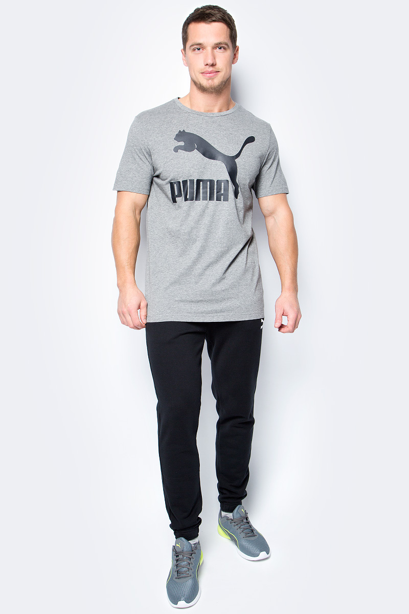 Футболка мужская Puma Archive Logo Tee Print, цвет: серый. 57395403. Размер M (46/48)57395403 Футболка мужская Puma Archive Logo Tee Print, цвет: серый. 57395403. Размер M (46/48)57395403Модель декорирована графическим рисунком, нанесенным методом пигментной печати. Удобный вырез под горло отделан эластичным трикотажем в рубчик и дополняет оригинальный фасон, совершенно не стесняющий движений. Изделие имеет удобную стандартную посадку.