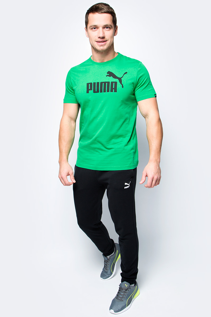 Футболка мужская Puma ESS No.1 Tee, цвет: зеленый. 83824135. Размер L (48/50)838241_35 Футболка мужская Puma ESS No.1 Tee, цвет: зеленый. 83824135. Размер L (48/50)838241_35Футболка ESS No.1 Tee просто создана для занятий спортом. Модель декорирована прорезиненным логотипом и изготовлена из высокофункционального материала dryCELL, который отводит влагу, поддерживает тело сухим и гарантирует максимальный комфорт. Среди других отличительных особенностей изделия - отделка ворота трикотажем в рубчик и тесьмой сзади по вороту с фирменной символикой.