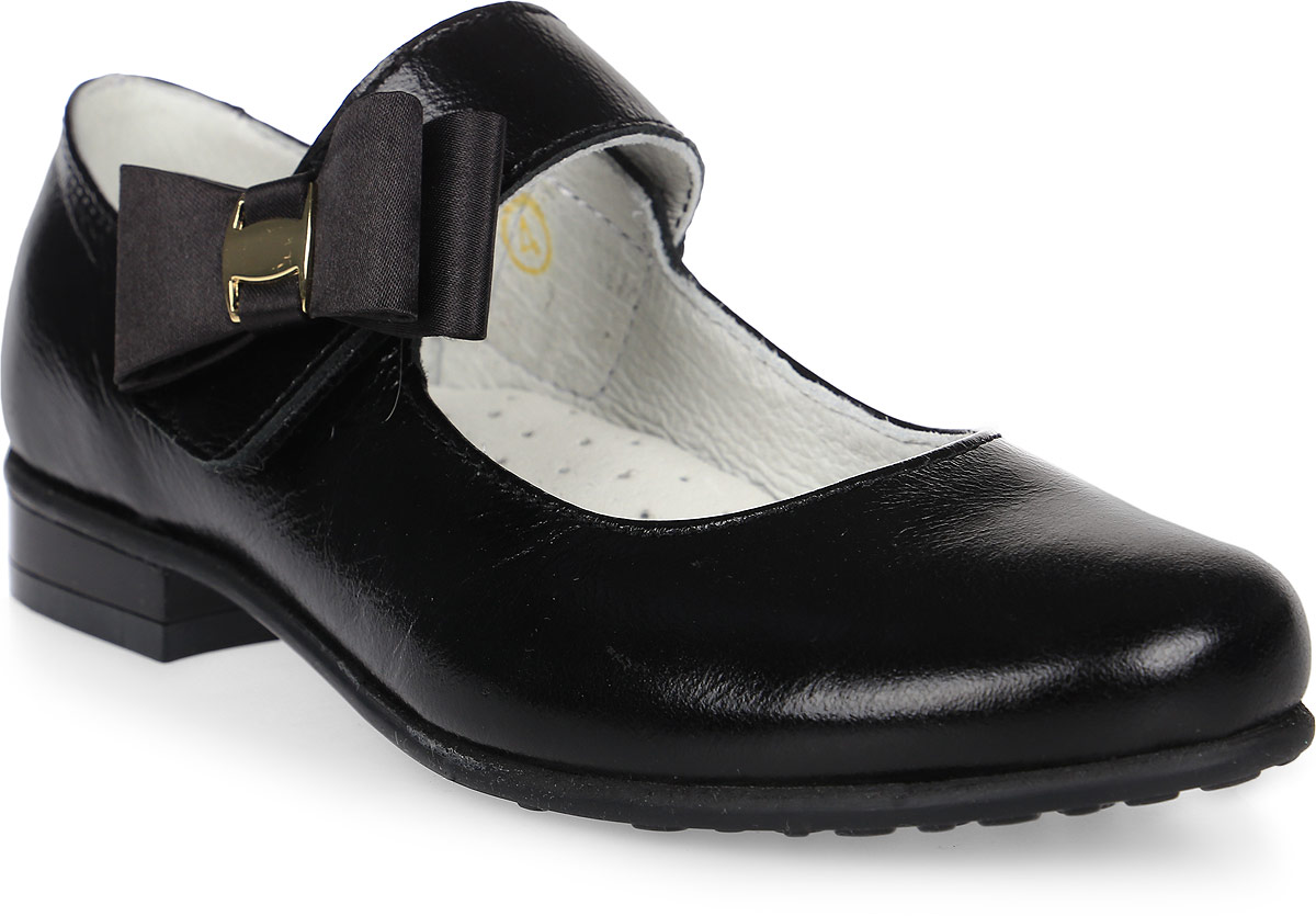 Туфли для девочки Котофей, цвет: черный. 532096-27. Размер 31