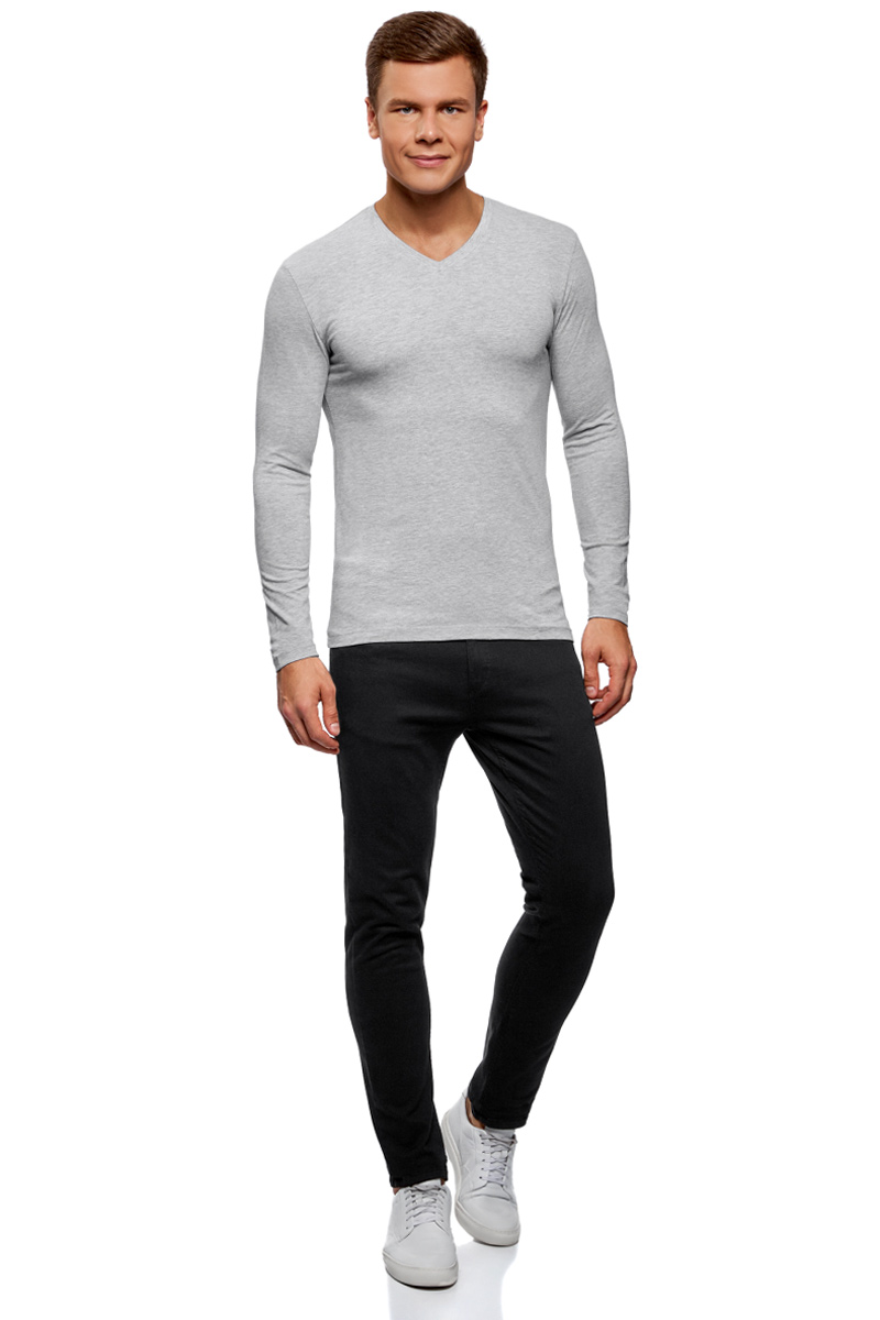 Лонгслив мужской oodji Basic, цвет: серый меланж, 2 шт. 5B511002T2/46737N/2300M. Размер XL (56)5B511002T2/46737N/2300M Лонгслив мужской oodji Basic, цвет: серый меланж, 2 шт. 5B511002T2/46737N/2300M. Размер XL (56)5B511002T2/46737N/2300MМужской лонгслив от oodji выполнен из эластичного хлопка. Модель с длинными рукавами и V- образным вырезом горловины.В комплект входят два лонгслива.