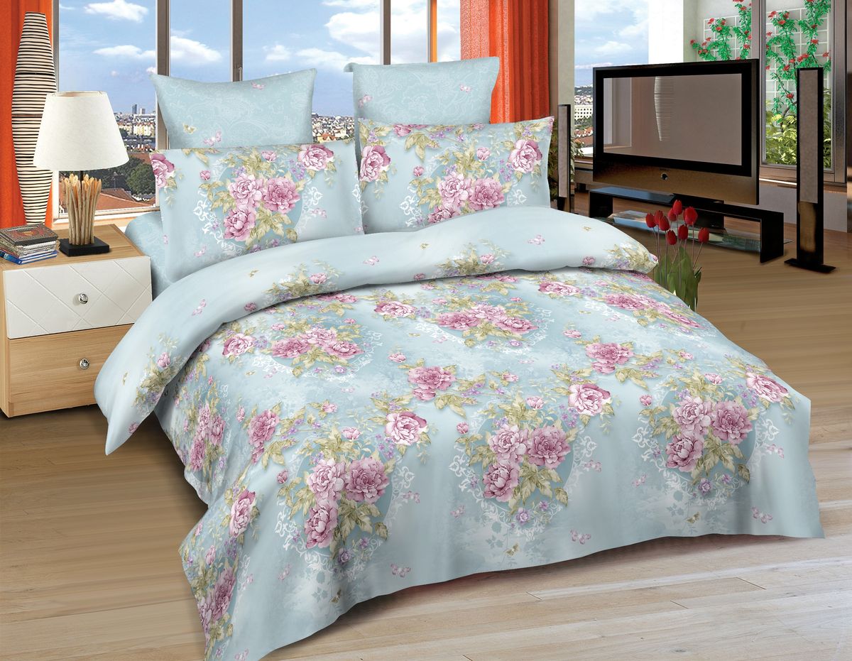 Комплект белья Amore Mio Verona, евро, наволочки 70x70, 50x70, цвет: голубой, розовый, зеленый86512 Комплект белья Amore Mio Verona, евро, наволочки 70x70, 50x70, цвет: голубой, розовый, зеленый86512Постельное белье Amore Mio из сатина - оригинальные дизайны и отменное качество. Ткань изготовлена из 100% хлопка, плотная и легкая, яркие рисунки, отменное качество пошива.