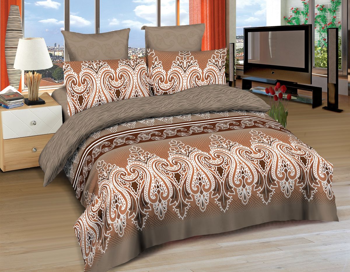 Комплект белья Amore Mio Tabriz, семейный, наволочки 70x70, 50x70, цвет: коричневый, белый86532 Комплект белья Amore Mio Tabriz, семейный, наволочки 70x70, 50x70, цвет: коричневый, белый86532Постельное белье Amore Mio из сатина - оригинальные дизайны и отменное качество. Ткань изготовлена из 100% хлопка, плотная и легкая, яркие рисунки, отменное качество пошива.