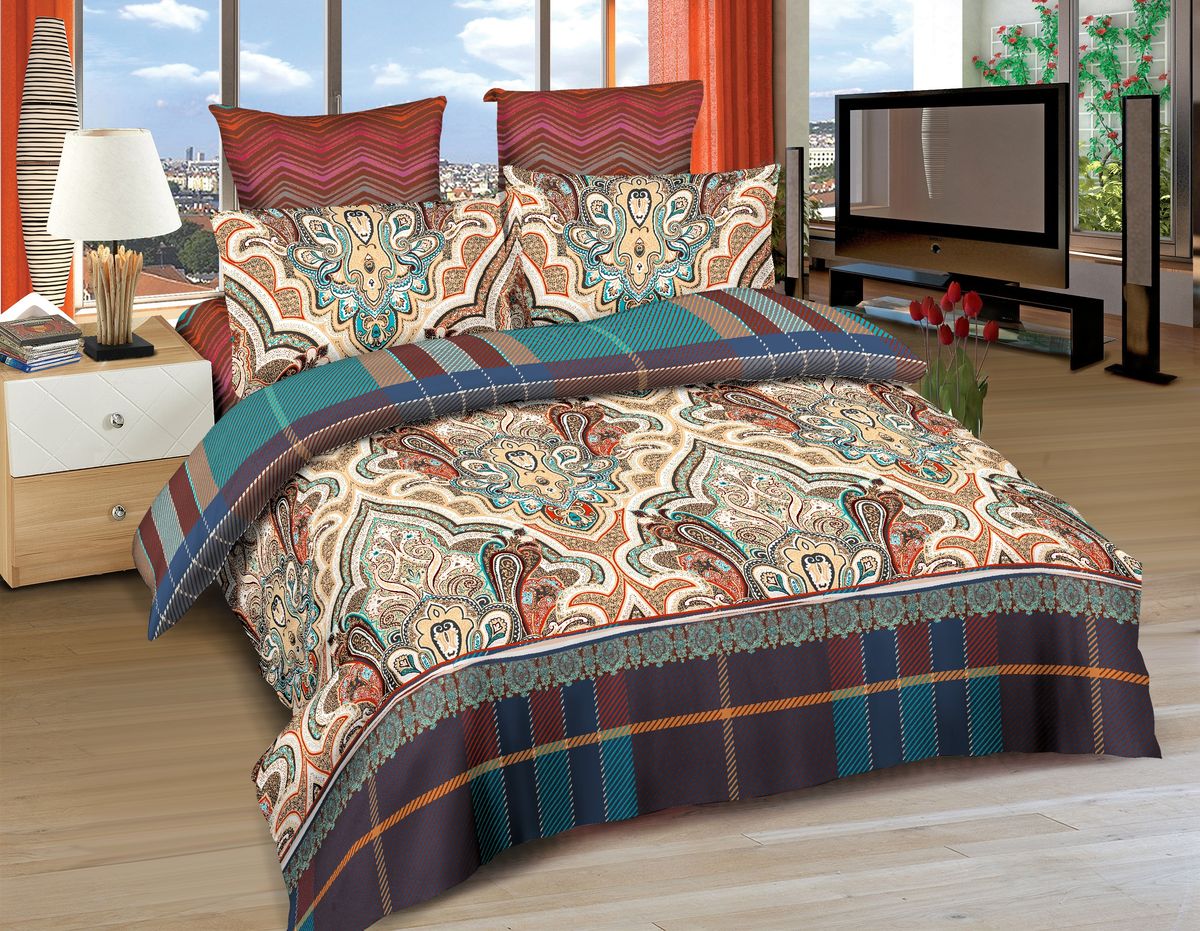 Комплект белья Amore Mio Pathan, семейный, наволочки 70x70, 50x70, цвет: коричневый, красный, бежевый86533 Комплект белья Amore Mio Pathan, семейный, наволочки 70x70, 50x70, цвет: коричневый, красный, бежевый86533Постельное белье Amore Mio из сатина - оригинальные дизайны и отменное качество. Ткань изготовлена из 100% хлопка, плотная и легкая, яркие рисунки, отменное качество пошива.