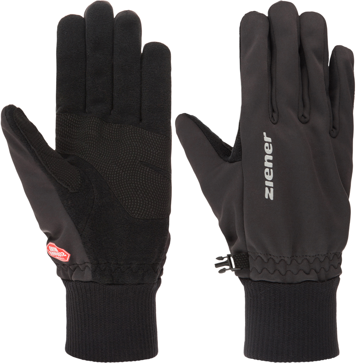 Перчатки Ziener Idealist Glove, цвет: черный. 150094-12. Размер 9150094-12 Перчатки Ziener Idealist Glove, цвет: черный. 150094-12. Размер 9150094-12Перчатки для беговых лыж классической формы. Специальная узкая манжета заправляется под рукав, обеспечивает удобство и комфорт движения. Технология Ziener Idealist Glove обеспечивает максимальный комфорт и свободу движения. Модель выполнена из ткани Soft Shell, которая защищает от непогоды, и в то же время остается комфортной изнутри. Наружная сторона Soft Shell - ветронепроницаемый барьер, который помогает поддерживать микроклимат внутри: впитывает влагу с внутренней поверхности и очень быстро испаряет ее в окружающее пространство, не снижая воздухопроницаемых свойств. При этом вода снаружи проникает не быстрее, чем испаряется изнутри либо успевает нагреться во внутреннем слое до температуры, комфортной для тела.