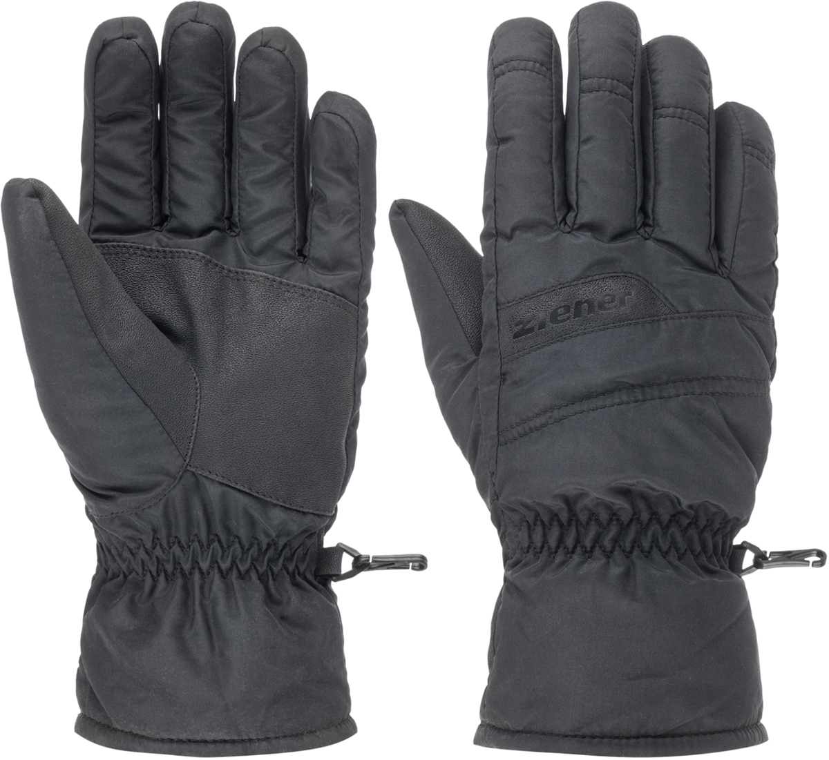 Перчатки мужские Ziener Gramosso Sm Glove Ski Alpine, цвет: черный. 150045-12. Размер 10,5150045-12 Перчатки мужские Ziener Gramosso Sm Glove Ski Alpine, цвет: черный. 150045-12. Размер 10,5150045-12Технологичные мужские перчатки для горнолыжного спорта. Стандартный крой, эргономичные манжеты и утеплитель средней толщины обеспечивают комфорт и естественность движений. Технология обеспечивает максимальный комфорт и свободу движения. Резинка на манжетах позволяет плотно фиксировать перчатку, исключая попадание влаги внутрь. По бокам предусмотрены специальные карабины, с помощью которых можно прикрепить перчатки к одежде.