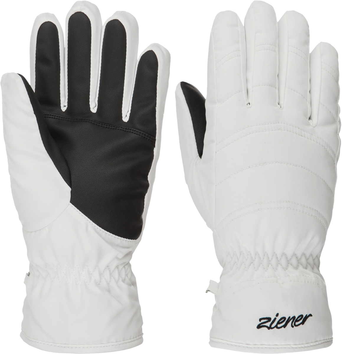 Перчатки женские Ziener Kamira Sm Lady Glove, цвет: белый. 170020-01. Размер 6,5170020-01 Перчатки женские Ziener Kamira Sm Lady Glove, цвет: белый. 170020-01. Размер 6,5170020-01Женские перчатки Ziener Kamira Sm Lady Glove выполнены из полиэстера. На запястьях изделия дополнены эластичными резинками. Подкладка выполнена из мягкого полиэстера.