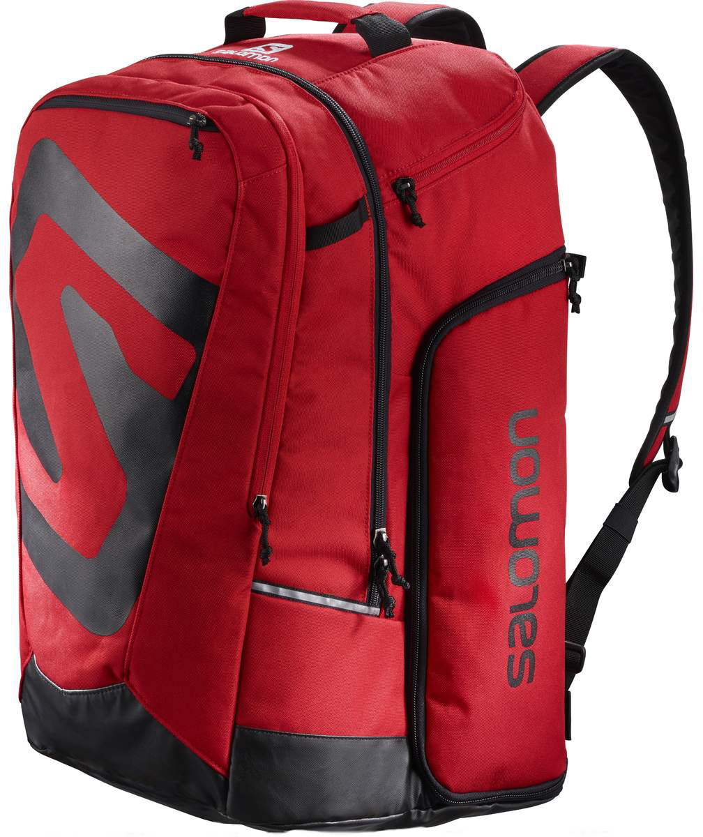 Рюкзак спортивный Salomon Extend Go-To-Snow Gear Bag, цвет: красный. L39754500L39754500 Рюкзак спортивный Salomon Extend Go-To-Snow Gear Bag, цвет: красный. L39754500L39754500Рюкзак Salomon Extend Go-To-Snow Gear Bag выполнен из высококачественного полиакрила. Рюкзак имеет одно вместительное отделение и закрывается на застежку-молнию. Рюкзак оснащен мягкими удобными лямками, длина которых регулируется с помощью пряжек. Изделие дополнено удобной ручкой для переноски или подвешивания. На внешней стороне расположены два втачных кармана на застежках-молниях. Боковые стенки оснащены многофункциональными карманами на молниях. Полюбившийся спортсменам рюкзак Salomon Extend Go-To-Snow Gear Bag идеально подходит для носки всего лыжного снаряжения. Модель удобно и надежно сохранит все необходимые для катания вещи, включая ботинки в двух раздельных отделениях, а также маски, перчатки и один-два слоя одежды. И при этом она поместится в ячейку для ручной клади.