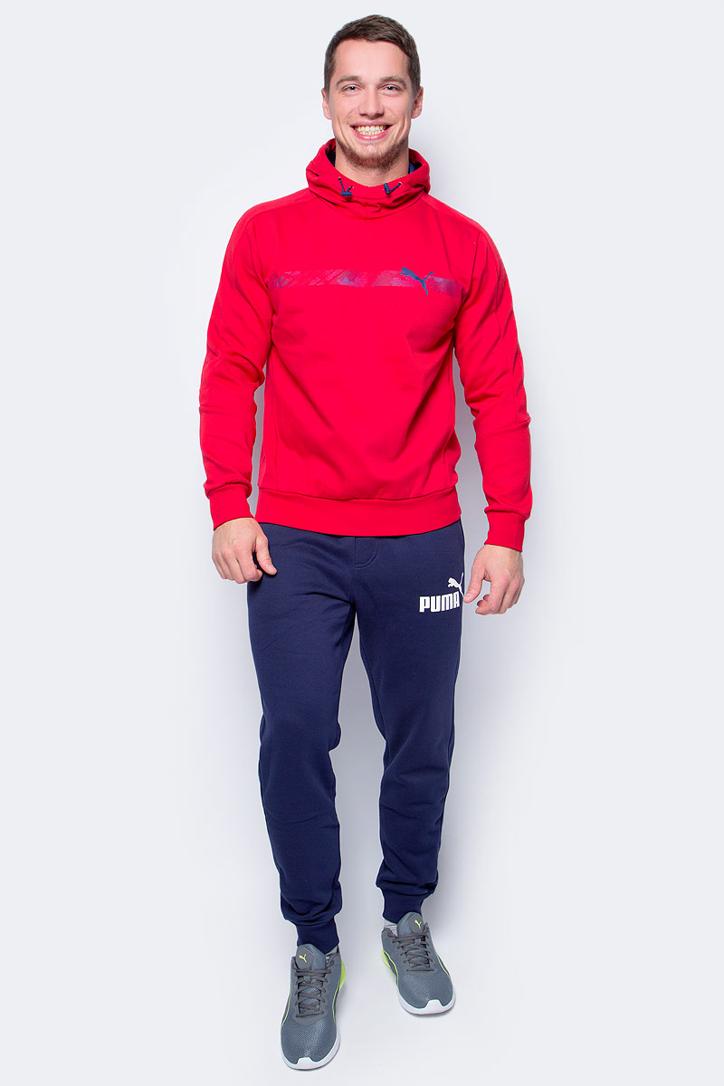 Толстовка мужская Puma Active Hero Line Hoody FL, цвет: красный. 59424010. Размер M (46/48)59424010 Толстовка мужская Puma Active Hero Line Hoody FL, цвет: красный. 59424010. Размер M (46/48)59424010Модель декорирована графическим рисунком, нанесенным методом пигментной печати спереди и сзади. Она изготовлена с использованием высокофункциональной технологии DryCell, которая отводит влагу, поддерживает тело сухим и гарантирует комфорт во время активных тренировок и занятий спортом. Подкладка капюшона из сетчатого материала и сетчатые вставки сзади обеспечивают отличную вентиляцию и делают модель по-настоящему дышащей. Объем капюшона регулируется затягивающимися шнурами со стопорами. Боковые швы с нахлестом, а также отделка подола и манжет трикотажем в рубчик обеспечивают полную свободу движений. Карманы в боковых швах вместительны и удобны. Изделие имеет удобную стандартную посадку.
