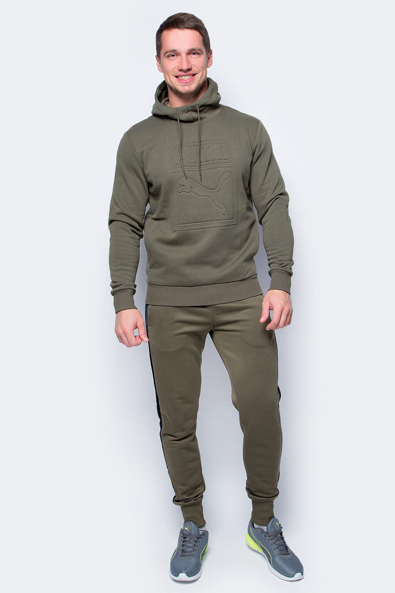 Толстовка мужская Puma Archive Embossed Logo Hoody, цвет: темно-зеленый. 57330714. Размер L (48/50)57330714 Толстовка мужская Puma Archive Embossed Logo Hoody, цвет: темно-зеленый. 57330714. Размер L (48/50)57330714Модель декорирована крупным и броским логотипом винтажной коллекции, а также снабжена фирменным тканым ярлыком. Подол и манжеты отделаны трикотажем в рубчик. Фасон в обтяжку по фигуре подчеркивает элегантность модели.
