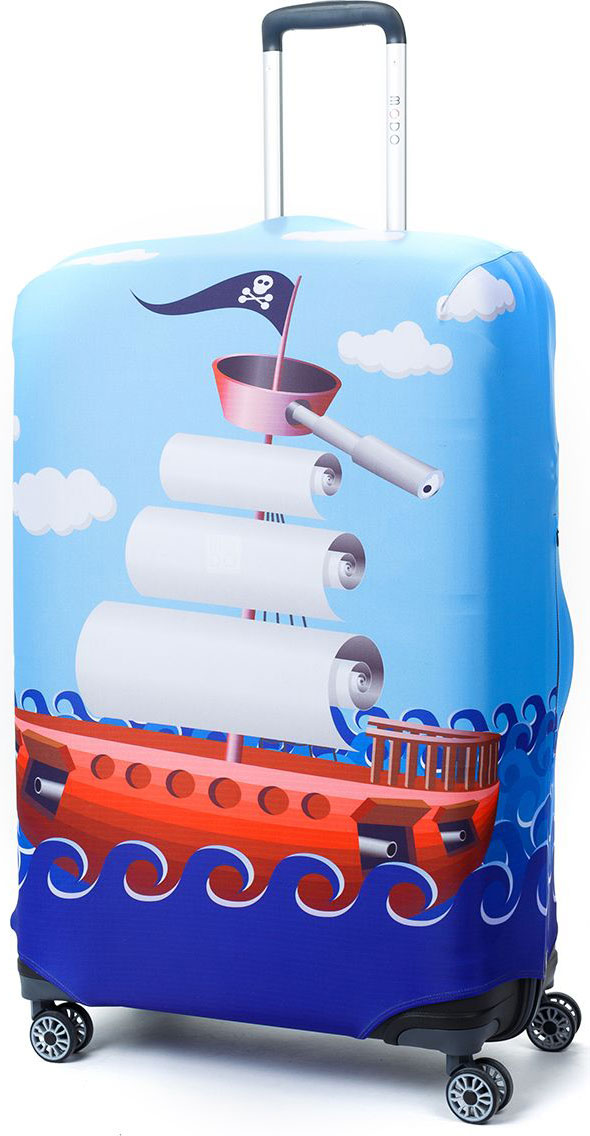 Чехол для чемодана Mettle River Boat, размер L (высота чемодана: 75-82 см)LK-21000094 Чехол для чемодана Mettle River Boat, размер L (высота чемодана: 75-82 см)LK-21000094Модный универсальный чехол для чемодана от компании METTLE, подходит для больших чемоданов размера L и даже XL (высота: 75-82СМ, ширина: 46-54СМ, глубина: 29-36СМ). Эластичная ткань со специальной UF-водоотталкивающей пропиткой лучше защитит ваш чемодан от грязи и солнечных лучей. Картинка чехла надолго останется яркой и красочной. Две боковые потайные молнии, усиленные дополнительными швами, предохраняют боковые стороны и ручки чемодана от царапин и легких повреждений. Резинка с удобной соединяющей застёжкой надёжно фиксирует чехол на чемодане. Нижняя молния имеет автоматический замок бегунка. В швы багажного чехла дополнительно вшит эластичный жгут для лучшей усадки и фиксации на чемодан. Вся фурнитура изготовлена в фирменном дизайне METTLE. Дополнительно мы упаковали чехол для чемодана METTLE в функциональный мешочек из аналогичной ткани, который вы сможете использовать для хранения и переноски предметов небольшого размера. Забудьте об одноразовой багажной плёнке, чехол для чемод