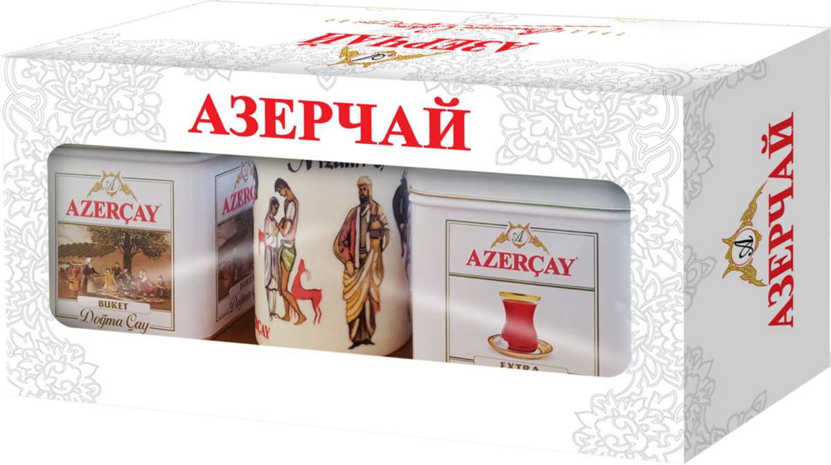 Азерчай Букет + Экстра подарочный набор черного чая с бокалом, 200 г4630006822847 Азерчай Букет + Экстра подарочный набор черного чая с бокалом, 200 г4630006822847Azercay Buket - крупнолистовой черный байховый чай высшего сорта. Azercay Extra - смесь высококачественных чаев, собранных на чайных плантациях регионов Азербайджана Ленкоран и Астара. Чай особым способом ароматизирован натуральным бергамотом. Чай с мягким, нежным и приятным вкусом, с блестящим темно-красным цветом. Бокал с изображением Девичьей башни.