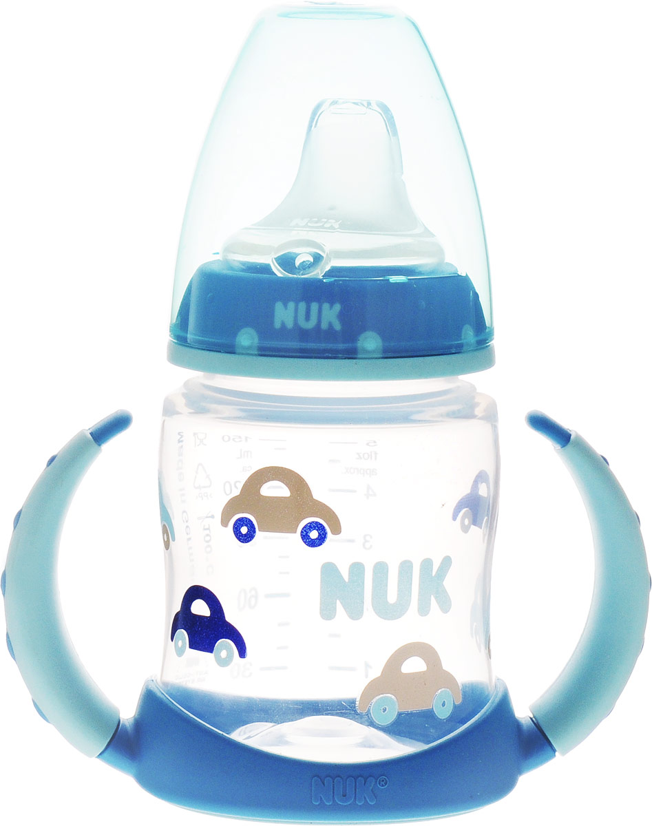 NUK Бутылочка-поильник First Choice с силиконовым носиком от 6 до 18 месяцев цвет бирюзовый 150 мл