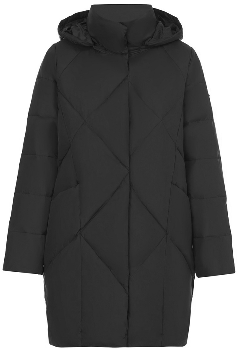 Пуховик женский Baon, цвет: черный. B007686_Black. Размер 54 (54)B007686_Black Пуховик женский Baon, цвет: черный. B007686_Black. Размер 54 (54)B007686_BlackСтильный стеганый пуховик от Baon выполнен из высококачественного материала с утеплителем из пуха и пера. Модель свободного кроя с длинными рукавами, воротником-стойкой и капюшоном застегивается на молнию. Капюшон пристегивается при помощи застежки-молнии.
