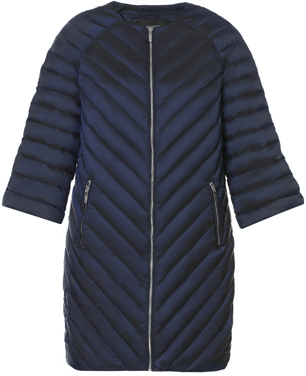 Пуховик женский Baon, цвет: синий. B017513_Dark Navy. Размер XL (50)B017513_Dark Navy Пуховик женский Baon, цвет: синий. B017513_Dark Navy. Размер XL (50)B017513_Dark NavyСтильный стеганый пуховик от Baon выполнен из высококачественного материала с утеплителем из пуха и пера. Модель свободного кроя с рукавами-реглан длиной 3/4 и круглым вырезом горловины застегивается на молнию. По бокам пуховик дополнен втачными карманами на молниях.
