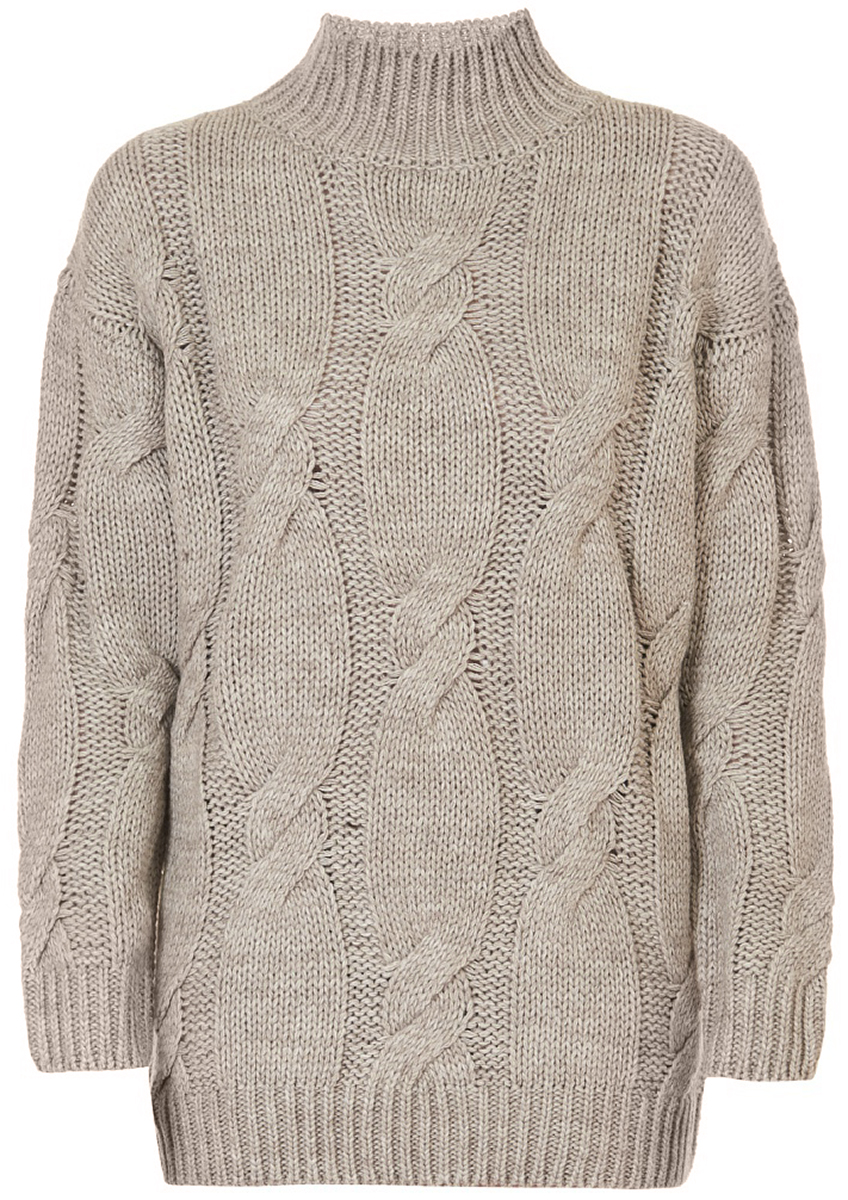Свитер женский Baon, цвет: бежевый. B137576_Mist Melange. Размер M (46)B137576_Mist Melange Свитер женский Baon, цвет: бежевый. B137576_Mist Melange. Размер M (46)B137576_Mist MelangeОбъемный вязаный свитер оверсайз от Baon - модель, которая должна присутствовать в любом модном гардеробе. Изделие имеет прямой крой и заниженные прямые проймы. Поверхность модели украшена узором из переплетающихся жгутов. Шерсть в составе свитера будет согревать вас своим натуральным теплом.