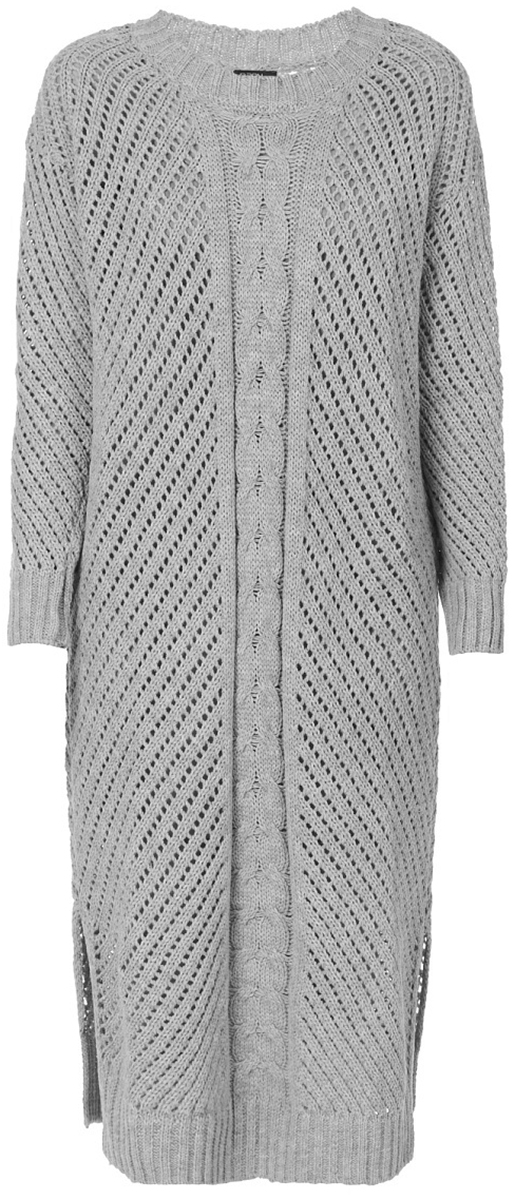 Платье Baon, цвет: серый. B457552_Silver Melange. Размер XS (42)B457552_Silver Melange Платье Baon, цвет: серый. B457552_Silver Melange. Размер XS (42)B457552_Silver MelangeСтильное вязаное платье от Baon выполнено из высококачественной пряжи. Модель свободного кроя с длинными рукавами и круглым вырезом горловины.