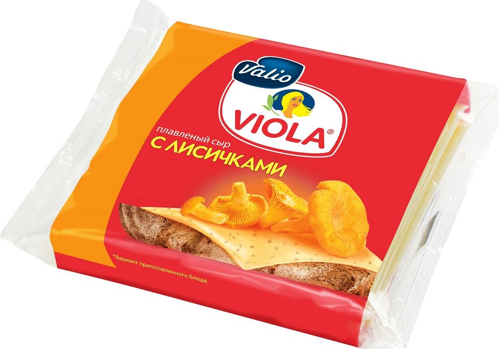Valio Viola Сыр с лисичками, плавленый, в ломтиках, 140 г903263 Valio Viola Сыр с лисичками, плавленый, в ломтиках, 140 г903263Плавленый сыр Viola полностью соответствует финским и российским стандартам качества и производится под непосредственным контролем Valio