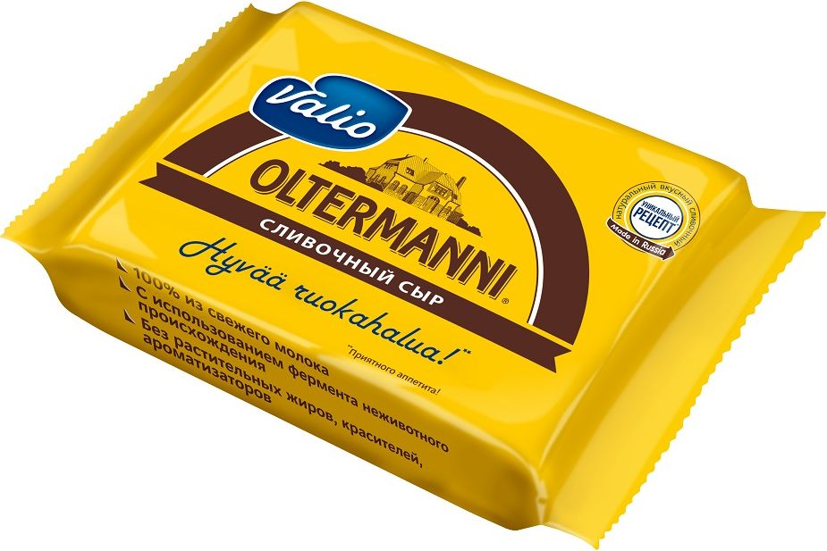 Valio Oltermanni Сыр Сливочный, 45%, 300 г908908 Valio Oltermanni Сыр Сливочный, 45%, 300 г908908Натуральный состав без красителей, ароматизаторов, ГМО и растительных жиров.Сыр Oltermanni богат белками, кальцием и другими полезными компонентами натурального молока.