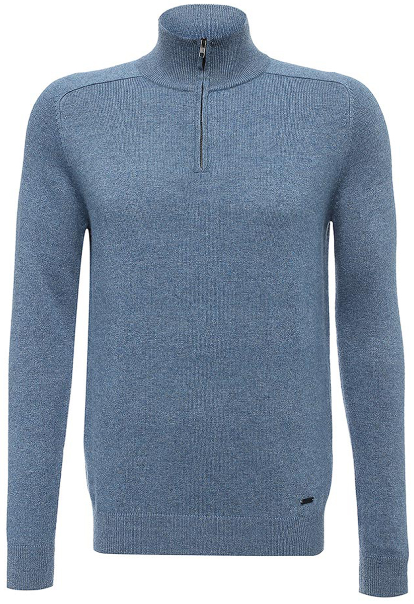 Свитер мужской Baon, цвет: синий. B637509_Steel Blue Melange. Размер M (48)B637509_Steel Blue Melange Свитер мужской Baon, цвет: синий. B637509_Steel Blue Melange. Размер M (48)B637509_Steel Blue MelangeСвитер от Baon из тонкого, но теплого трикотажа - отличный выбор для холодной погоды. Модель выполнена из пряжи с добавлением шерсти, натуральные волокна которой позаботятся о вашем комфорте. Воротник с застежкой-молнией - модная деталь. Край свитера декорирован фирменной металлической эмблемой.