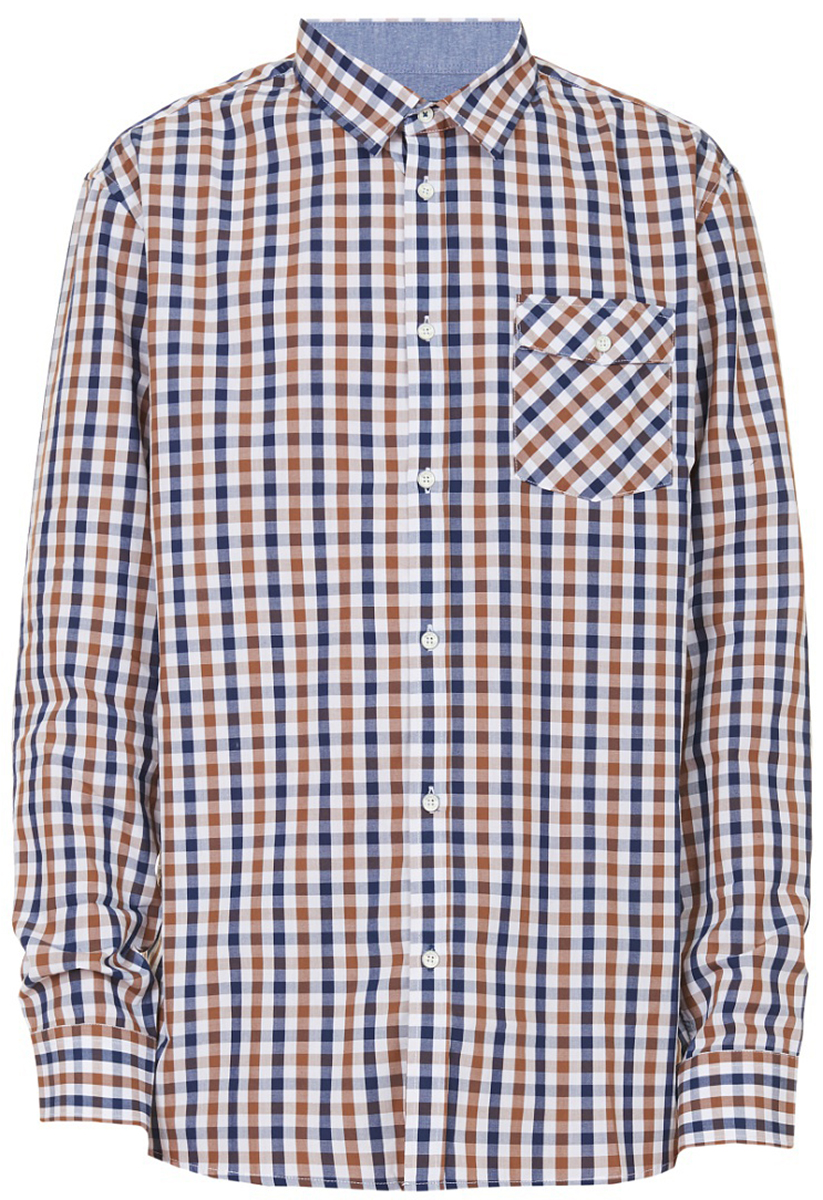 Рубашка мужская Baon, цвет: синий. B667503_Deep Navy Checked. Размер 3XL (56)B667503_Deep Navy Checked Рубашка мужская Baon, цвет: синий. B667503_Deep Navy Checked. Размер 3XL (56)B667503_Deep Navy CheckedПовседневная рубашка от Baon в клетку виши - отличный выбор для тех, кто следит за модой. Актуальный узор смотрится совершенно по-новому в модной осенней цветовой гамме. Рубашка имеет прямой крой и застежку на пуговицы. На груди расположен декор в виде накладного кармана с пуговицей. Модель дополнена вставками из материала под деним.