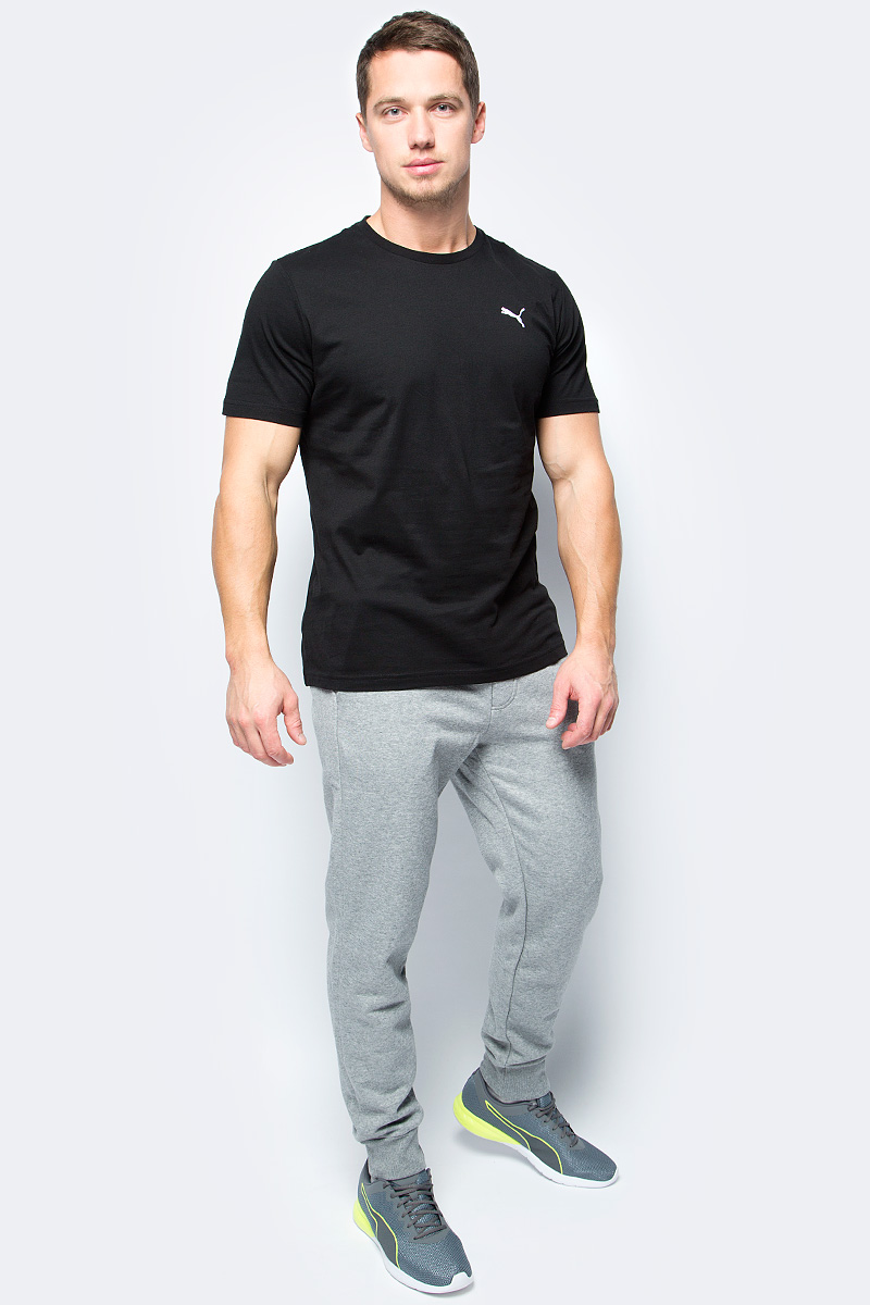 Футболка мужская Puma ESS Tee, цвет: черный. 83823801. Размер XXL (52/54)838238_01 Футболка мужская Puma ESS Tee, цвет: черный. 83823801. Размер XXL (52/54)838238_01Футболка Puma ESS Tee просто создана для занятий спортом. Модель декорирована вышитым логотипом Puma и изготовлена из высокофункционального материала dryCELL, который отводит влагу, поддерживает тело сухим и гарантирует максимальный комфорт. Среди других отличительных особенностей изделия - отделка ворота трикотажем в рубчик и тесьмой сзади по вороту с фирменной символикой.