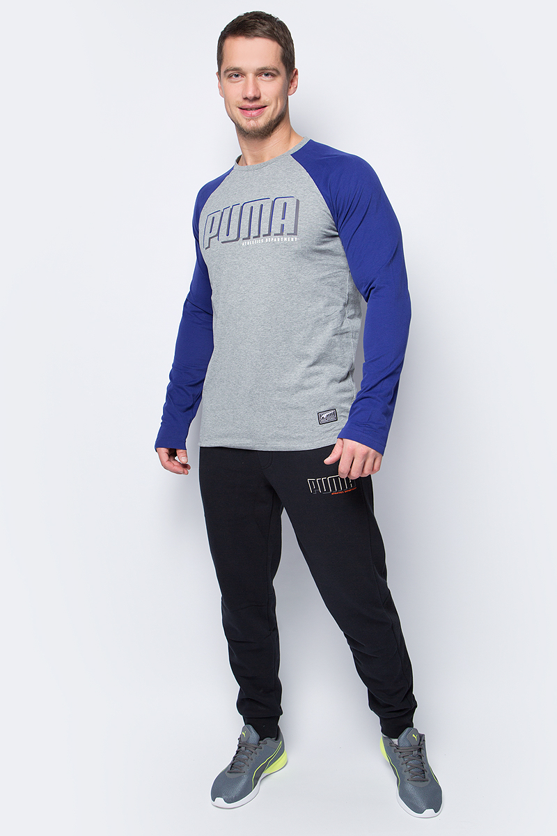 Лонгслив мужской Puma STYLE Athletics LS RaglanTee, цвет: серый. 59247903. Размер XXL (52/54)59247903 Лонгслив мужской Puma STYLE Athletics LS RaglanTee, цвет: серый. 59247903. Размер XXL (52/54)59247903Модель декорирована графическим набивным рисунком, нанесенным методом печати высокой плотности спереди. Модель декорирована логотипом Puma, нанесенным методом пигментной печати на спину, и ярлыком с классическим логотипом Puma, нашитым на подол. Удобный вырез под горло отделан эластичным трикотажем в рубчик и дополняет оригинальный фасон, совершенно не стесняющий движений. Удлиненный задний подол надежно защищает поясницу. Изделие имеет комфортную стандартную посадку.
