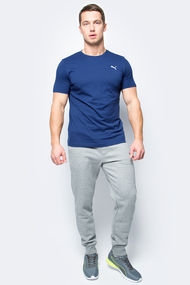 Футболка мужская Puma ESS Tee, цвет: синий. 83823847. Размер M (46/48)83823847 Футболка мужская Puma ESS Tee, цвет: синий. 83823847. Размер M (46/48)83823847Футболка Puma ESS Tee просто создана для занятий спортом. Модель декорирована вышитым логотипом Puma и изготовлена из высокофункционального материала dryCELL, который отводит влагу, поддерживает тело сухим и гарантирует максимальный комфорт. Среди других отличительных особенностей изделия - отделка ворота трикотажем в рубчик и тесьмой сзади по вороту с фирменной символикой.