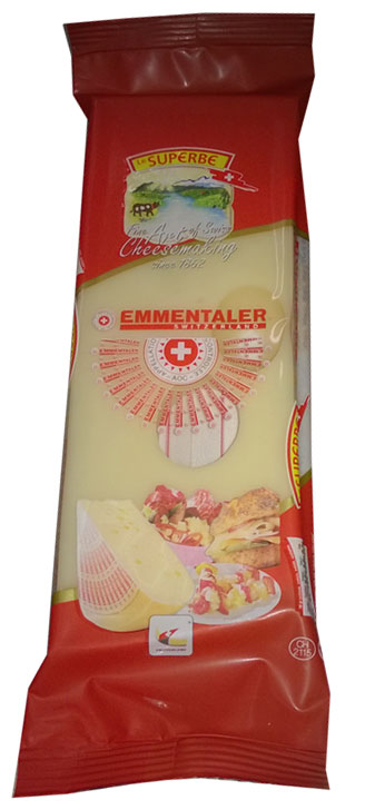Le Superb Сыр Эмменталлер, 195 гМС-00003327 Le Superb Сыр Эмменталлер, 195 гМС-00003327Сыр, как поэма, ароматный и пряный. Подлинный швейцарский Эмментальценится во всем мире. Сильный вкус, мягкая консистенция, цвет слоновойкости или светло-желтый и наличие крупных дырок делают этот сырнеповторимым. Твердый сыр, период созревания составляет 5 месяцев.