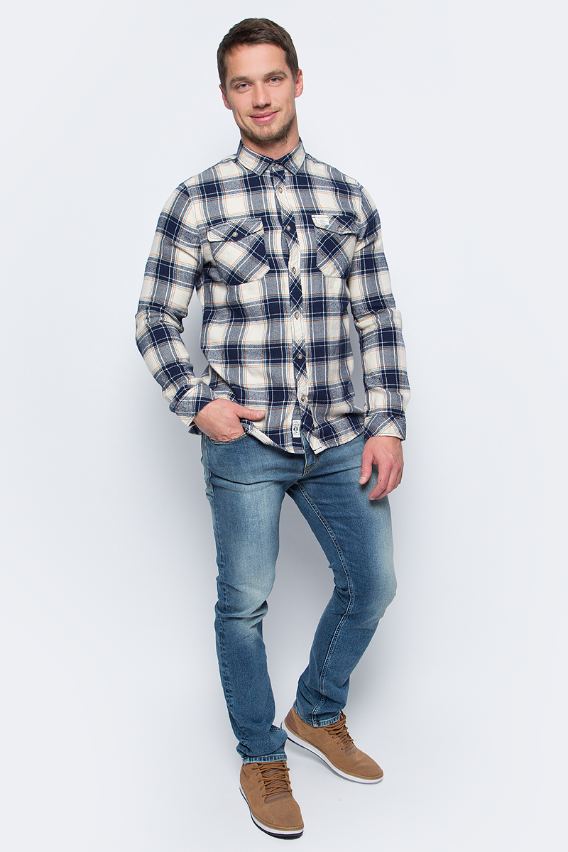 Рубашка мужская ONeill Lm Violator Flannel Shirt, цвет: бежевый, синий. 7P1306-1900. Размер M (48/50)7P1306-1900 Рубашка мужская ONeill Lm Violator Flannel Shirt, цвет: бежевый, синий. 7P1306-1900. Размер M (48/50)7P1306-1900Фланелевая рубашка от ONeill выполнена и натурального хлопка. Модель с длинными рукавами, отложным воротником и нагрудными карманами застегивается на пуговицы.