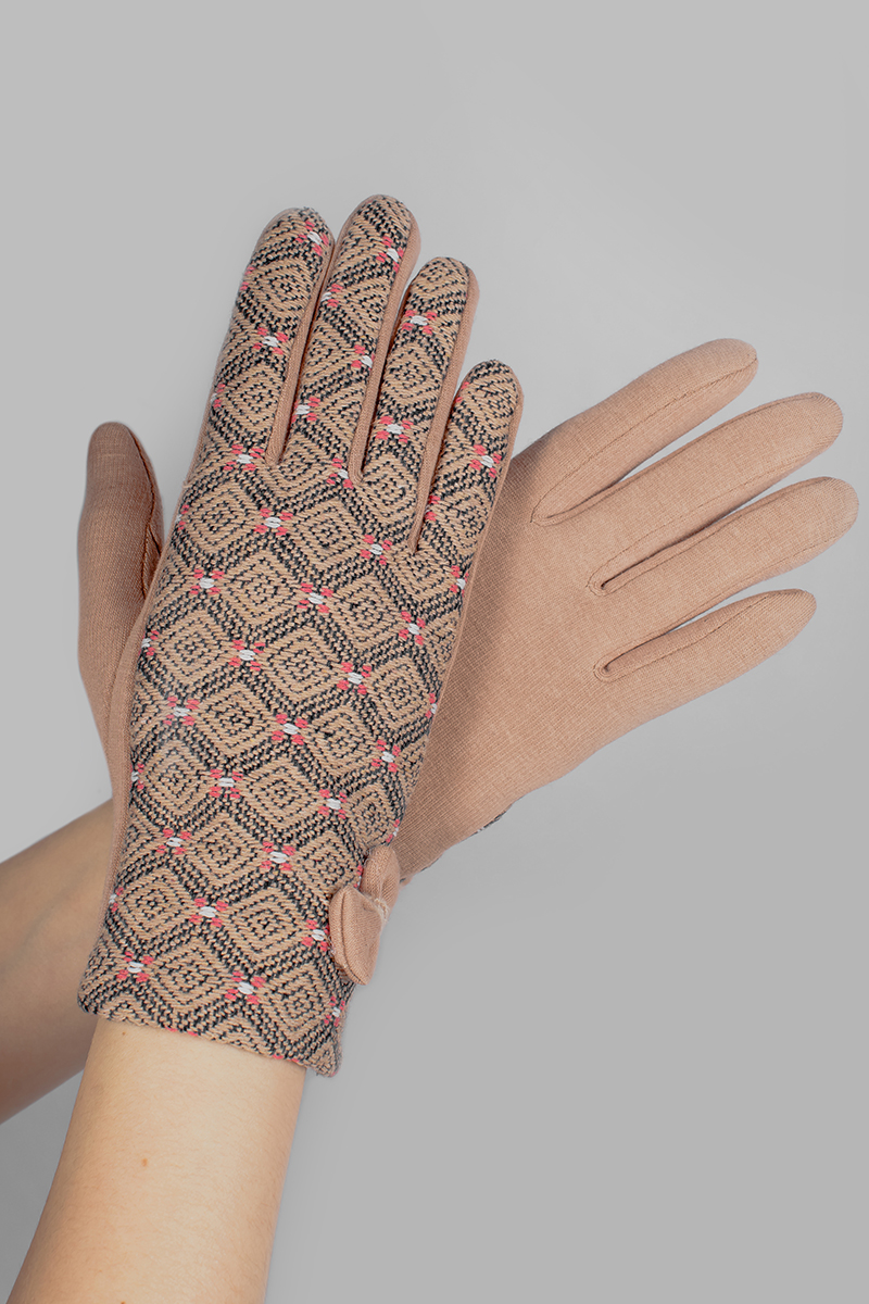 Перчатки женские Sophie Ramage, цвет: бежевый. GL-217163. Размер универсальный