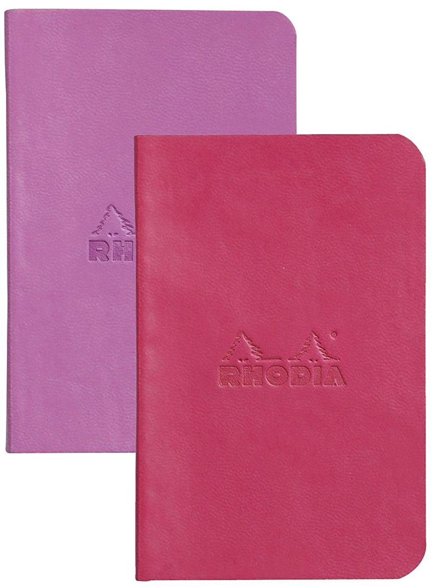 Rhodia Записная книжка 80 листов в линейку цвет лиловый малиновый 2 шт
