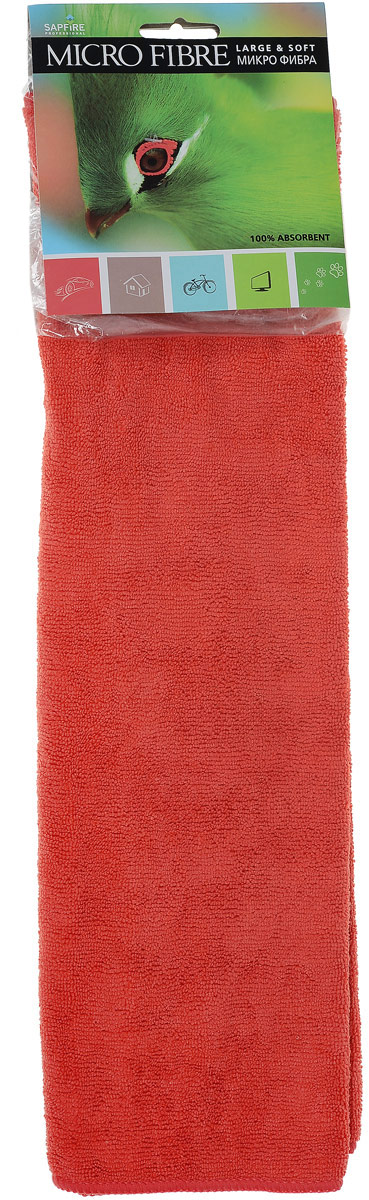 Салфетка чистящая Sapfire Large & Soft, цвет: коралловый, 60 х 50 см3011-SFM_каралловый Салфетка чистящая Sapfire Large & Soft, цвет: коралловый, 60 х 50 см3011-SFM_каралловыйЧистящая салфетка Sapfire Large & Soft выполнена из микрофибры (85% полиэстер, 15% полиамид). Каждая нить после специальной химической обработки расщепляется на 12-16 клиновидных микроволокон. Микрофибровое полотно удаляет грязь с поверхности намного эффективнее, быстрее и значительно более бережно в сравнении с обычной тканью, что существенно снижает время на проведение уборки, поскольку отсутствует необходимость протирать одно и то же место дважды. Салфетка обладает уникальной способностью быстро впитывать большой объем жидкости. Клиновидные микроскопические волокна захватывают и легко удерживают частички пыли, жировой и никотиновый налет, микроорганизмы, в том числе болезнетворные и вызывающие аллергию. Благодаря своей сетчатой структуре, легко удаляет с твердых поверхностей засохшую грязь, смолу и почки деревьев, прилипших насекомых. Протертая поверхность становится идеально чистой, сухой, блестящей, без разводов и ворсинок. Микрофибра устойчива к истиранию, ее можно быстро вернуть к первоначальному виду с помощью машинной стирки при малом количестве моющих средств. Состав салфетки: полиэстер (85%), полиамид (15%).Размер салфетки: 60 х 50 см.