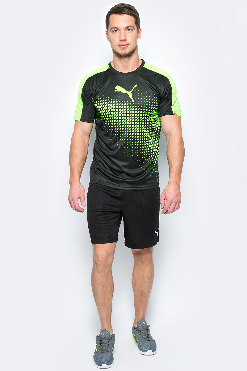 Шорты мужские Puma FtblTRG Shorts, цвет: черный. 65535903. Размер XXL (52/54)65535903 Шорты мужские Puma FtblTRG Shorts, цвет: черный. 65535903. Размер XXL (52/54)65535903Модель декорирована логотипом Puma, нанесенным на левую штанину методом термопечати. Она изготовлена с использованием высокофункциональной технологии DryCell, которая отводит влагу, поддерживает тело сухим и гарантирует комфорт во время активных тренировок и занятий спортом. Пояс из эластичного материала снабжен затягивающимся шнуром. Также имеются вставки из сетчатого материала. Изделие имеет удобную стандартную посадку.