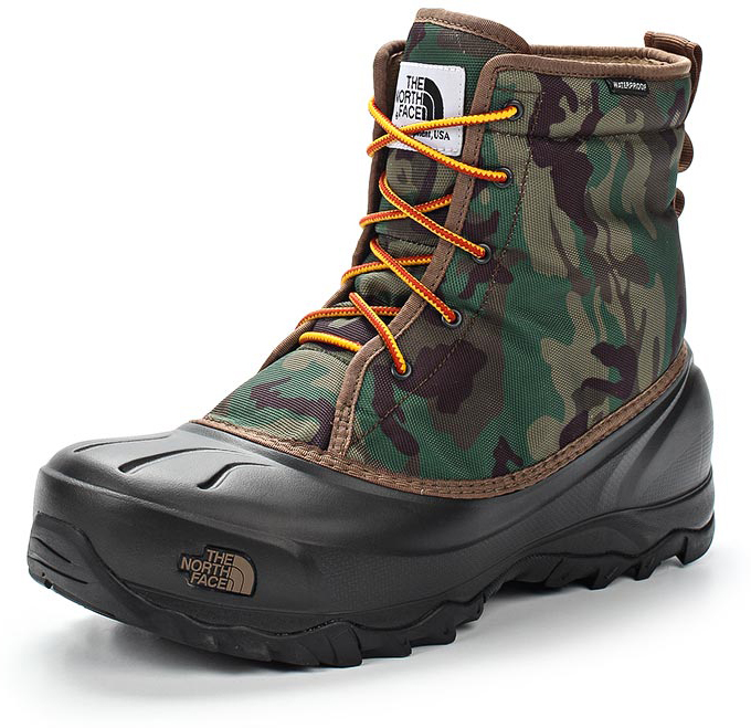 Ботинки мужские The North Face M Tsumoru Boot, цвет: черный, камуфляж. T93MKSYRL. Размер 9 (42)T93MKSYRL Ботинки мужские The North Face M Tsumoru Boot, цвет: черный, камуфляж. T93MKSYRL. Размер 9 (42)T93MKSYRLМужские водонепроницаемые ботинки Tsumoru Boot от The North Face с мягкой подкладкой из флиса. Гарантированно сохранят ноги в сухости во время зимних приключений. Мембрана HydroSeal защитит ваши ноги от замерзающих луж, в то время как материал PrimaLoft Silver Insulation Eco надежно сохранит тепло ног. Прочная резиновая подошва TNF Winter Grip обеспечивает надежное сцепление с непредсказуемой зимней поверхностью.