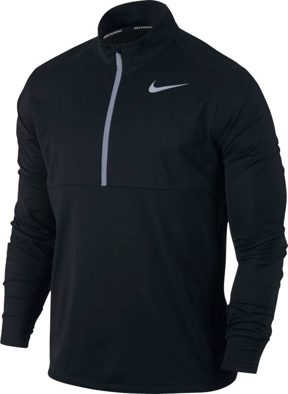 Лонгслив мужской Nike Nk Top Core Hz, цвет: черный. 856827-010. Размер L (50/52)856827-010 Лонгслив мужской Nike Nk Top Core Hz, цвет: черный. 856827-010. Размер L (50/52)856827-010Мужской беговой лонгслив Nike из влагоотводящей ткани с эргономичными отверстиями для больших пальцев обеспечивает комфорт и прекрасно сочетается с другими моделями. Молния до середины груди позволяет регулировать вентиляцию. Технология Dri-Fit отводит влагу и обеспечивает комфорт.