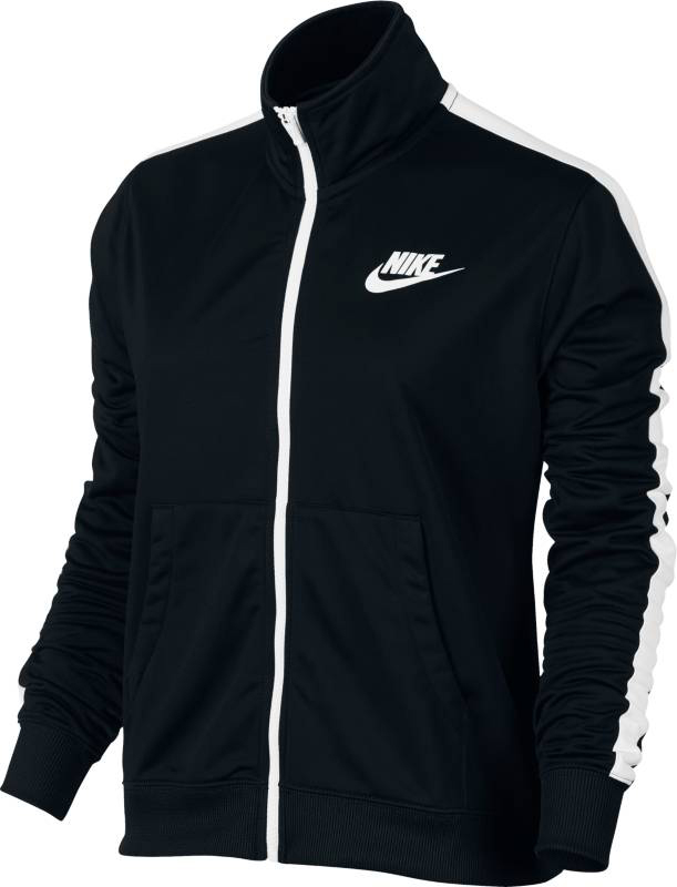 Олимпийка женская Nike Nsw Trk Jkt Pk, цвет: черный. 850450-010. Размер L (48/50)850450-010 Олимпийка женская Nike Nsw Trk Jkt Pk, цвет: черный. 850450-010. Размер L (48/50)850450-010Стильная женская олимпийка для занятий спортом и повседневной носки. Модель с длинными рукавами и воротником-стойкой застегивается на молнию.