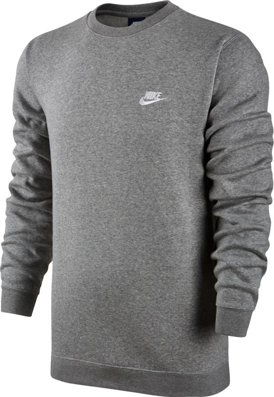 Свитшот мужской Nike Sportswear Crew, цвет: серый. 804340-063. Размер S (44/46)804340-063 Свитшот мужской Nike Sportswear Crew, цвет: серый. 804340-063. Размер S (44/46)804340-063Мужской свитшот Nike Sportswear обеспечивает абсолютный комфорт без утяжеления. Модель выполнена из мягкой флисовой ткани с обновленной узкой нижней кромкой и манжетами для аккуратного вида. Мягкий и теплый флис с обратным начесом.