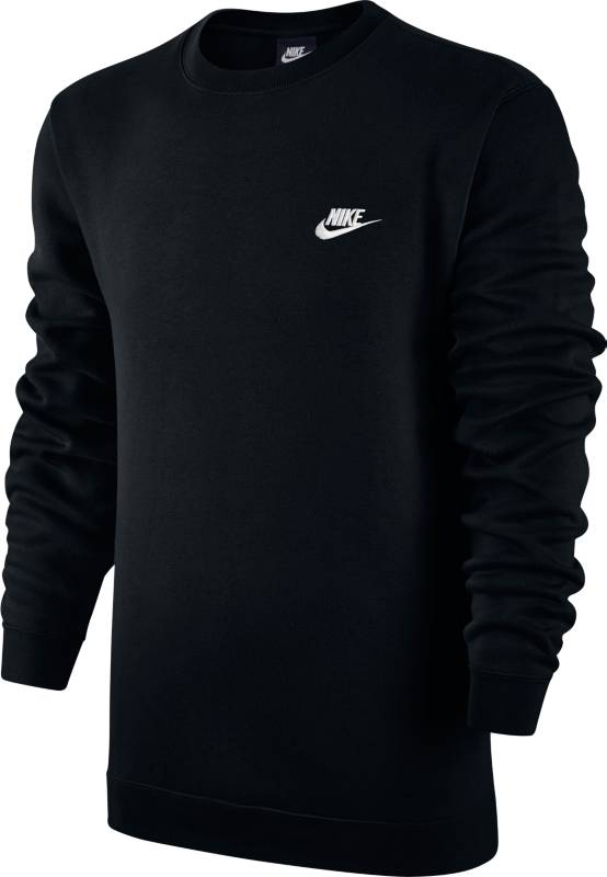 Свитшот мужской Nike Sportswear Crew, цвет: черный. 804340-010. Размер S (44/46)804340-010 Свитшот мужской Nike Sportswear Crew, цвет: черный. 804340-010. Размер S (44/46)804340-010Мужской свитшот Nike Sportswear обеспечивает абсолютный комфорт без утяжеления. Модель выполнена из мягкой флисовой ткани с обновленной узкой нижней кромкой и манжетами для аккуратного вида. Мягкий и теплый флис с обратным начесом.