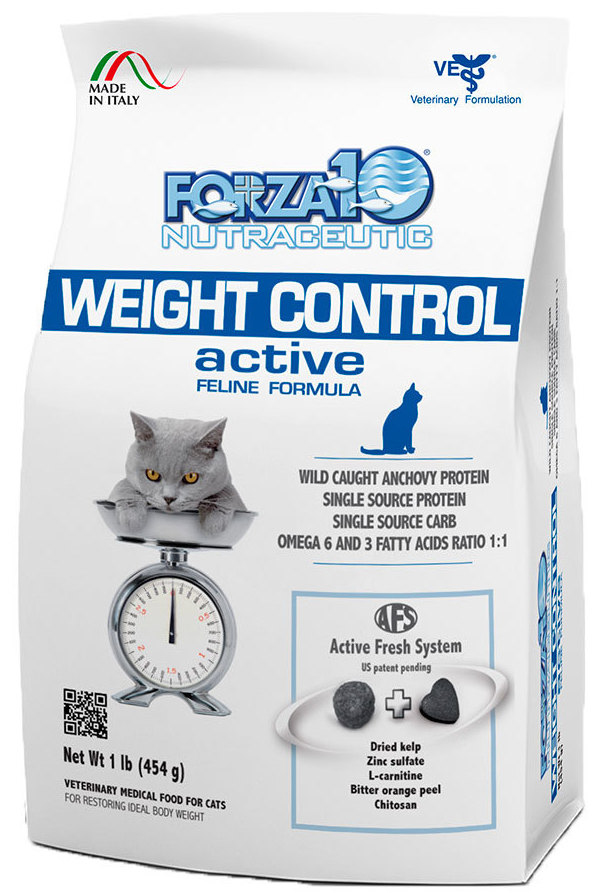 Корм сухой Forza10 Active Line для взрослых кошек для снижения избыточного веса, 0,454 кг0202454 Корм сухой Forza10 Active Line для взрослых кошек для снижения избыточного веса, 0,454 кг0202454Корм для взрослых кошек для снижения избыточного веса. Диетический полнорационный корм для кошек с нарушениями обмена жиров и углеводов (ожирение, диабет).