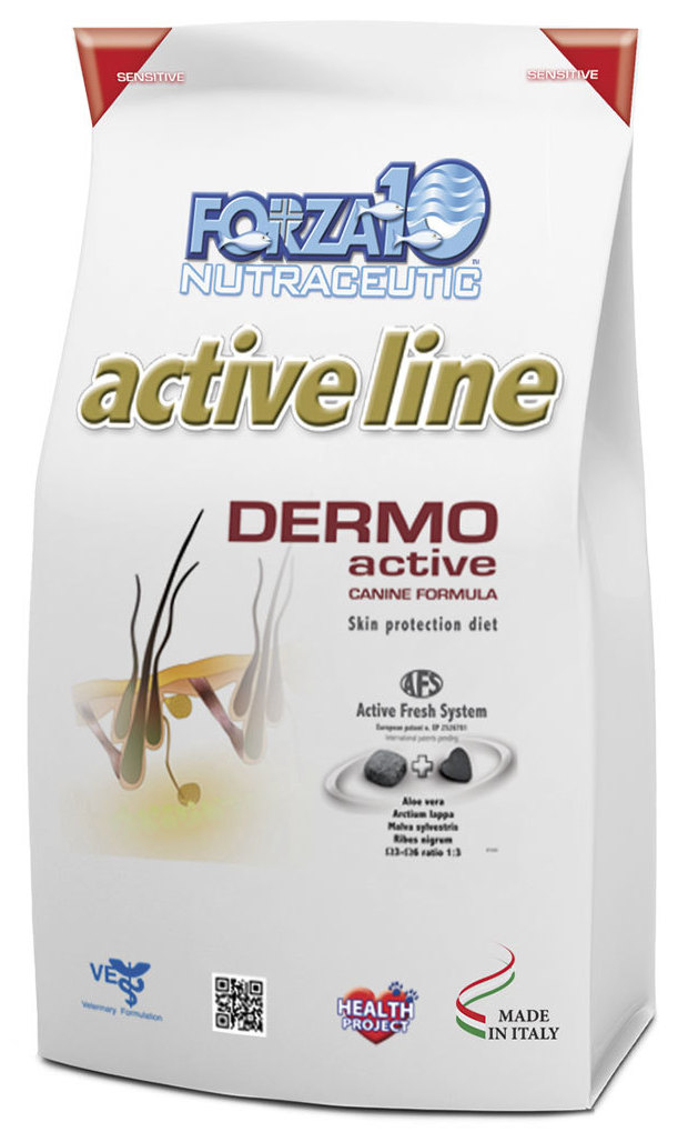 Корм сухой Forza10 Active Line для взрослых собак всех пород с патологиями кожного покрова, 4 кг0903004 Корм сухой Forza10 Active Line для взрослых собак всех пород с патологиями кожного покрова, 4 кг0903004Корм для взрослых собак всех пород с патологиями кожного покрова. Аллергические реакции на коже, при проблемах кожи (зуд, перхоть, дерматиты, себорея, пиодермия, тусклая шерсть, выпадение шерсти), при паразитарных заболеваниях как поддерживающий корм.