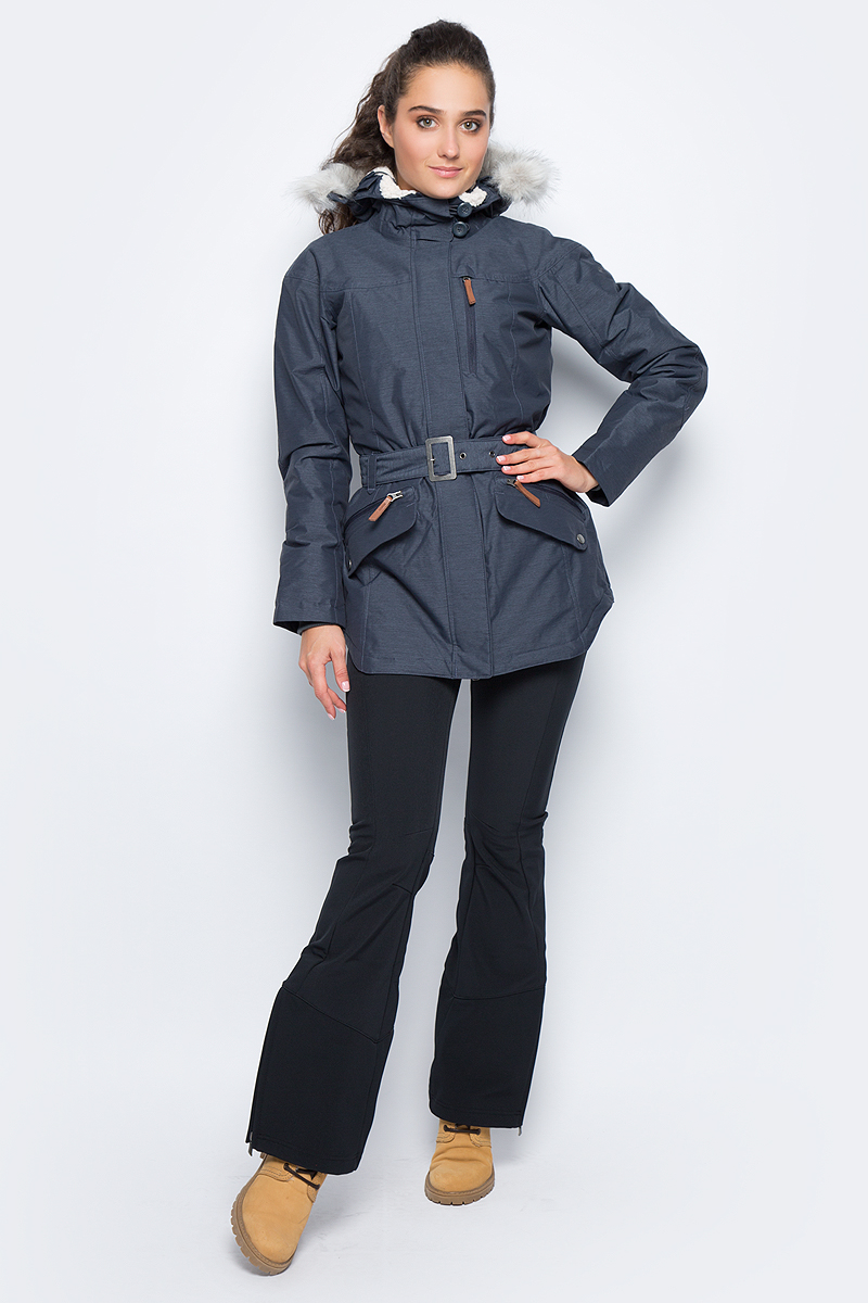Куртка женская Columbia Carson Pass Ii Jacket W, цвет: темно-синий. 1515501-420. Размер XS (42)1515501-420 Куртка женская Columbia Carson Pass Ii Jacket W, цвет: темно-синий. 1515501-420. Размер XS (42)1515501-420Женская удлиненная куртка Carson Pass от Colubmia с мембраной Omni-Tech и утеплителем Omni-Heat отлично подойдет для зимы. Мембрана Omni-Tech защищает от влаги и ветра и в тоже время обеспечивает естественную вентиляцию. Утеплитель и подкладка Omni-Heat сохраняет тепло внутри изделия. Проклеенные швы в критических местах, фиксированный регулируемый капюшон, со съемным искусственным мехом, вшитые эластичные манжеты - обеспечивают дополнительный комфорт в холодную погоду. Модель дополнена тремя наружными карманами на молниях и двумя внутренними открытыми кармашками. Талию подчеркивает пояс с металлической пряжкой.