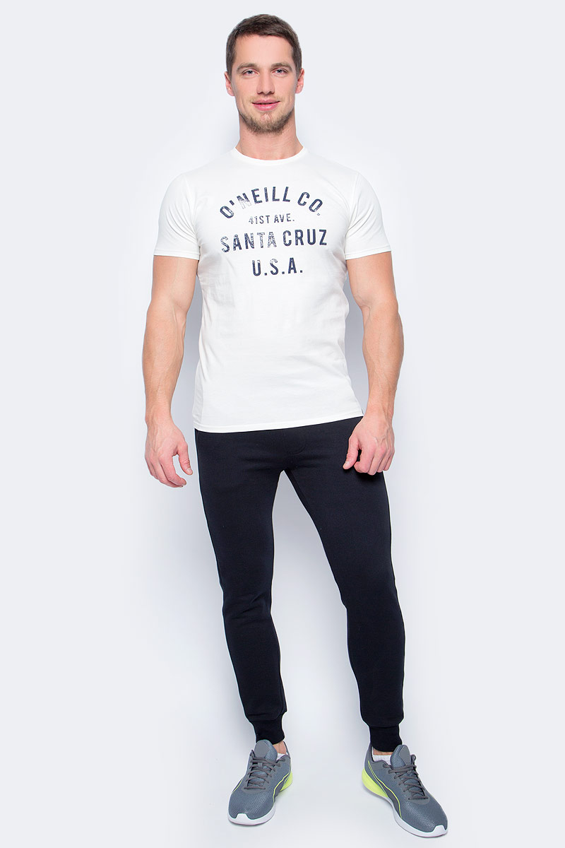 Футболка мужская ONeill Lm Jacks Base Type T-Shirt, цвет: белый. 7P2324-1030. Размер S (46/48)7P2324-1030 Футболка мужская ONeill Lm Jacks Base Type T-Shirt, цвет: белый. 7P2324-1030. Размер S (46/48)7P2324-1030Мужская футболка от ONeill выполнена из натурального хлопкового трикотажа. Модель с короткими рукавами и круглым вырезом горловины на груди оформлена надписями.