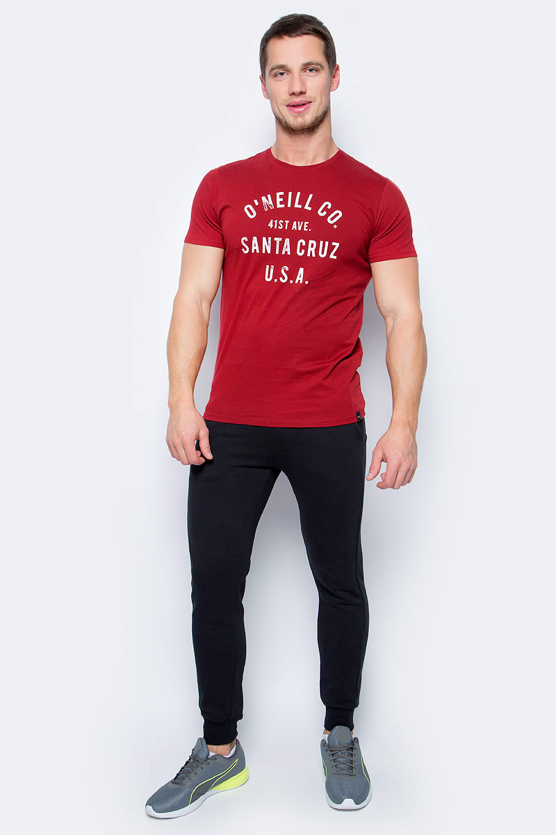 Футболка мужская ONeill Lm Jacks Base Type T-Shirt, цвет: красный. 7P2324-3087. Размер XXL (54/56)7P2324-3087 Футболка мужская ONeill Lm Jacks Base Type T-Shirt, цвет: красный. 7P2324-3087. Размер XXL (54/56)7P2324-3087Мужская футболка от ONeill выполнена из натурального хлопкового трикотажа. Модель с короткими рукавами и круглым вырезом горловины на груди оформлена надписями.