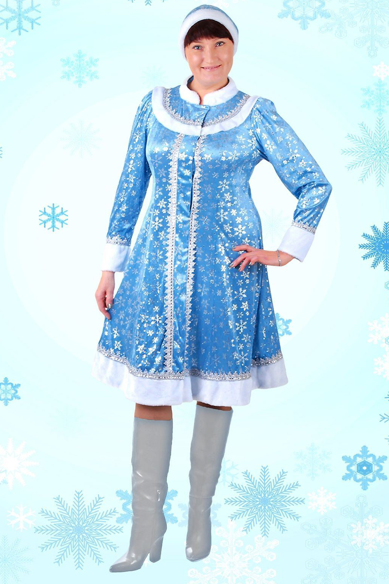 Карнавальный костюм Страна Карнавалия "Снегурочка", цвет: голубой. Размер 48