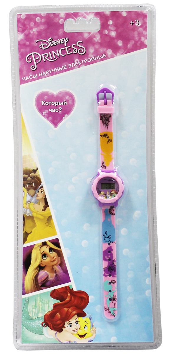 Наручные часы детские Disney Princess, цвет: фиолетовый, розовый. PS31976