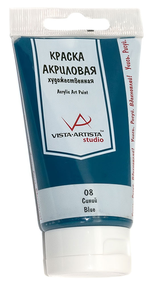 Vista-Artista Краска акриловая Studio Турецкий голубой 75 млVAAP-75 Vista-Artista Краска акриловая Studio Турецкий голубой 75 млVAAP-75Художественные акриловые краски Vista-Artista Studio Универсальны и удобны в обращении. Отличаются высокой светостойкостью, водо- и термоустойчивостью, а также плотным сцеплением с поверхностью. Не выгорают на солнце и не тускнеют со временем. Быстро сохнут, обладают хорошей покрывной способностью и прекрасной яркостью цвета. - объем 75 мл; - пластиковая туба;