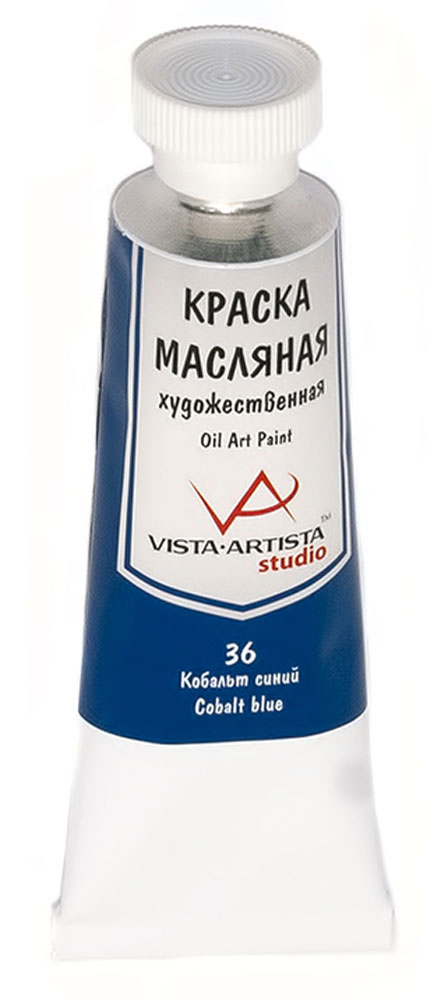 Vista-Artista Краска масляная Studio Кобальт синий 45 млVAMP-45 Vista-Artista Краска масляная Studio Кобальт синий 45 млVAMP-45Художественные масляные краски Vista-Artista Studio - обширная палитра цветов с хорошей укрывистостью и высокой светостойкостью. Яркие и насыщенные цвета красок отлично смешиваются между собой и вспомогательными материалами, и позволяют получить разнообразие фактурных и цветовых решений - объем 45 мл; - металлическая туба;